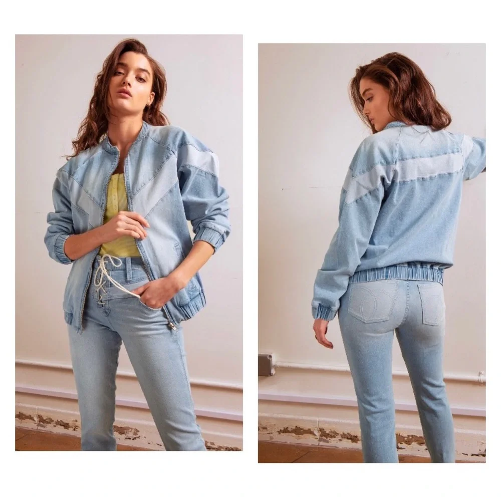 Jordache Vintage Crystal Lace Up Jeans - Picture 3 of 11